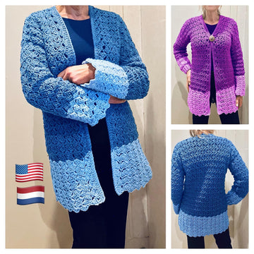 "Johanna" two-toned cardigan-PATTERN