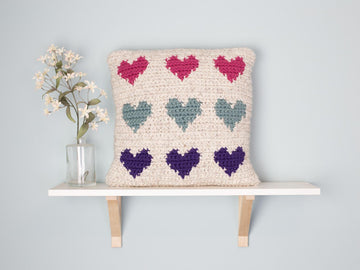 Little Sweetheart Heart Pillow 18" x 18" Square Living Room Girls Bedroom