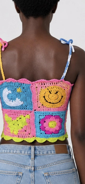 Smiley Crochet Top