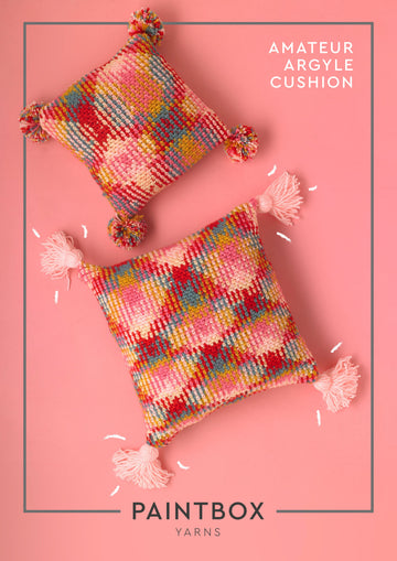 Amateur Argyle Cushion - Free Crochet Pattern For Home in Paintbox Yarns Chunky Pots