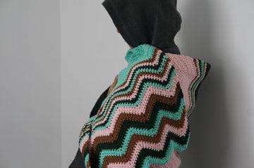 Chevron rectangular shawl