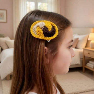 Crochet Hair Clip Pattern PDF • Flower Hair Clip • Crochet Barrette • Easy Hair Accessory