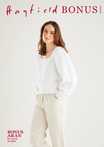 Top in Hayfield Bonus Aran - 10605 - Downloadable PDF