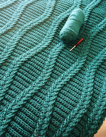 Diamond Dutch Braid Afghan