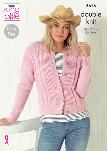 Ladies Cardigans in King Cole Paradise Beaches DK - 5616 - Downloadable PDF