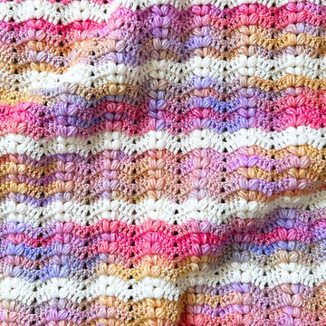Puff Ripple Baby Blanket Pattern