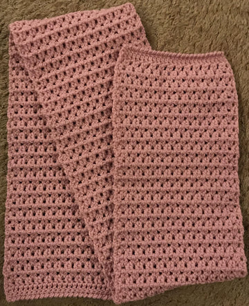 Patterned Scarf in Aran Yarn