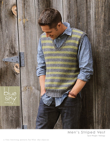 Blue Sky Fibers Men's Striped Vest PDF