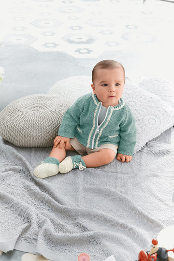 Cardigan and Bootees in Bergere de France Sonora - 23 - Downloadable PDF