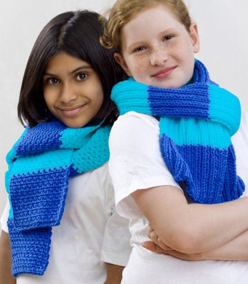 2009 Special Olympic Scarves Crochet in Red Heart Super Saver Economy Solids - LW2413