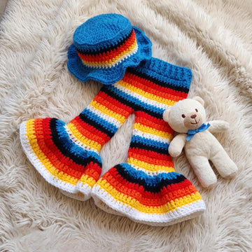 Bell Bottom Pants & Ruffle Hat | Easy PDF Pattern