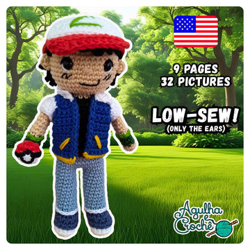 Ash Ketchum from Pokemon Crochet Pattern