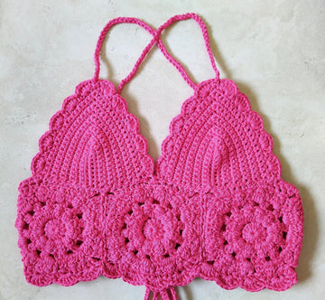 Lace Up Halter Bikini Top Pattern Easy Crochet Summer Crop Top Beginner Beachwear PDF DIY Festival Top Crochet Swim Top Design