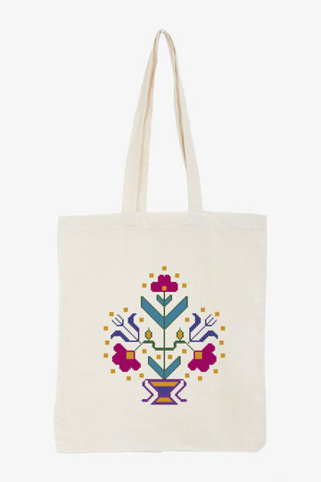 Symmetrical Turkish Flowers in DMC - PAT0687 - Downloadable PDF
