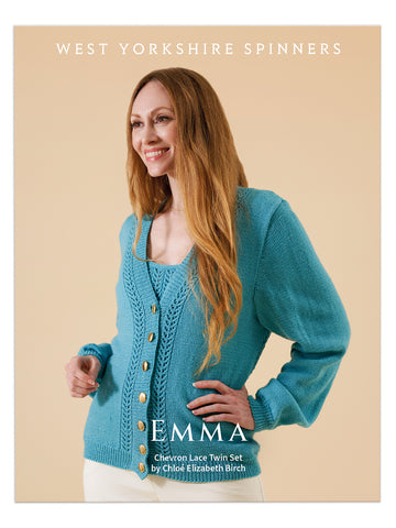 Emma Chevron Lace Twin Set in West Yorkshire Spinners Exquisite 4ply - DBP0275 - Downloadable PDF