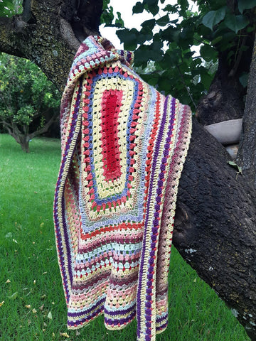 Quick Work Scrap Yarn Crochet Baby Blanket
