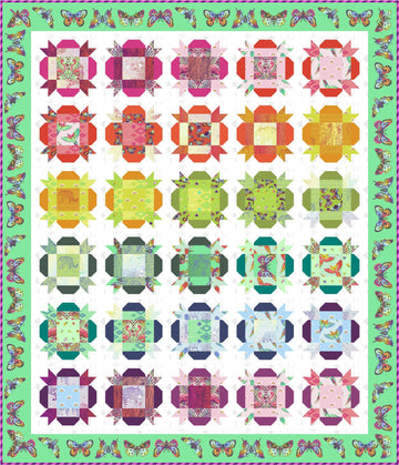 Tula Pink Hibiscus Quilt Featuring Daydreamer - Downloadable PDF