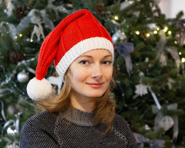 Knit Christmas Santa Hat