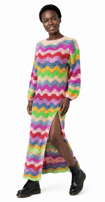 Ripple Maxi Crochet Dress