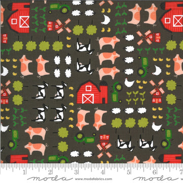 Moda Fabrics On The Farm - Grey Old MacDonald