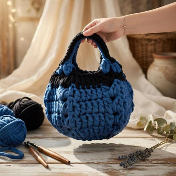 Crochet Round Rope Bag Pattern | PDF Photo & Video Tutorial | Easy Boho Tote Bag