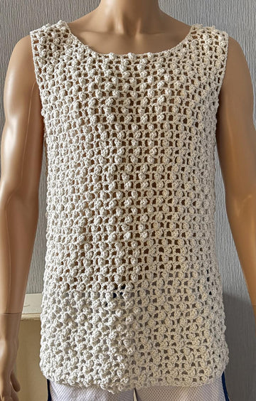 Popcorn Mesh Tank Top