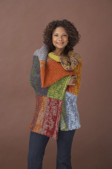 Multi-Hued Afghan in Lion Brand Jiffy - 70143AD