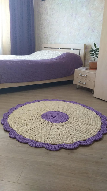 Pattern round rug crochet