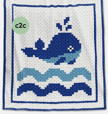 CROCHET C2C Baby Blanket - Whale