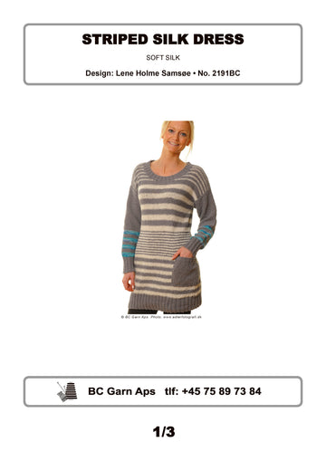 Striped Silk Dress in BC Garn Soft Silk & Soft Silk Handpaint - 2191BC - Downloadable PDF