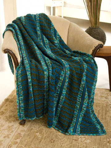 Rivers To Ocean Afghan in Caron Simply Soft & Simply Soft Paints - Downloadable PDF