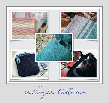 Southampton Collection – Knitting Patterns for Five Fabric-lined Bags