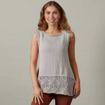 #1329 Dogwood - Top Knitting Pattern for Women in Valley Yarns Westhampton