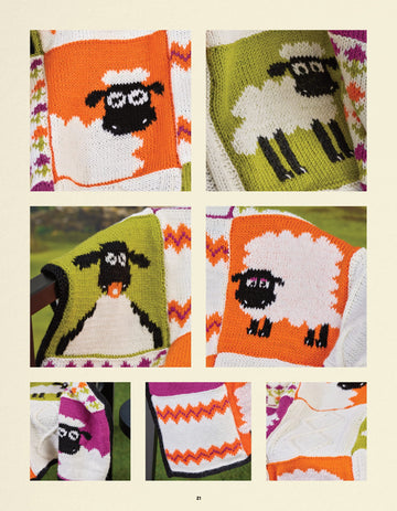 Shaun The Sheep Knitted Blanket in West Yorkshire Spinners ColourLab DK - Downloadable PDF