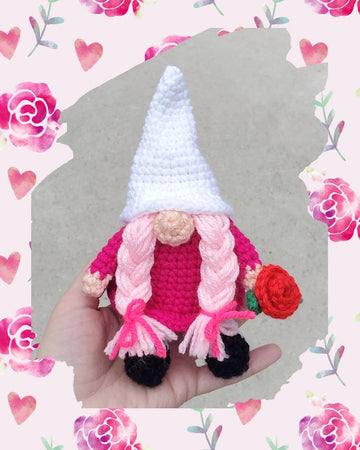 Valentine's Gnomette Amigurumi
