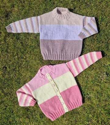 Girls Striped Cardigan and Sweater