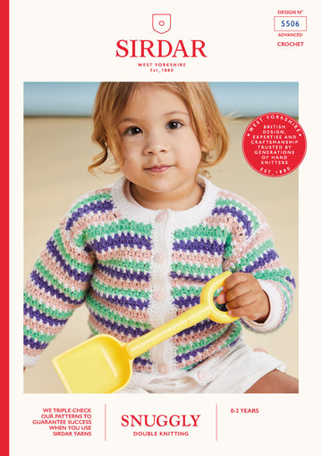 Seaside Ripples Cardigan in Sirdar Snuggly DK - 5506 - Downloadable PDF