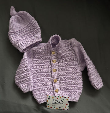 Isla Baby Cardigan and Hat Knitting Pattern Newborn- 3 years approx