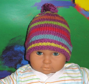 Baby Stripe Bobble Beanie