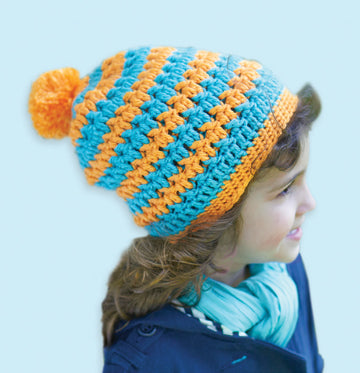 Textured Hat in Caron Simply Soft Brites - Downloadable PDF