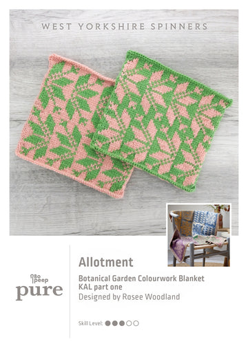 Bo Peep Pure Botanical Garden Blanket KAL - Allotment in West Yorkshire Spinners - WYSKAL01A - Downloadable PDF