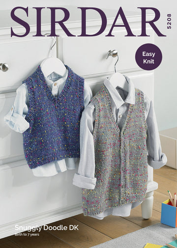 Tank Top and Waistcoat in Sirdar Snuggly Doodle DK - 5208 - Downloadable PDF