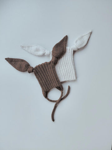 Little knot bunny hat ribbed