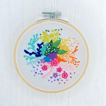 Ellbie Co. Rainbow Floral Embroidery Kit