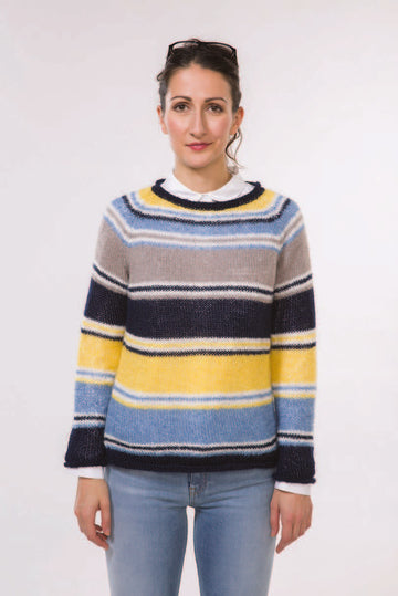 Sweater with rolled edges in Bergere de France Angel 50 - Creations 17/18 424 - Downloadable PDF