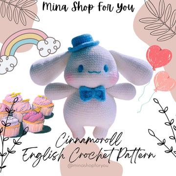 Cinnamoroll Amigurumi Crochet Pattern: 9-inches Doll (English PDF)