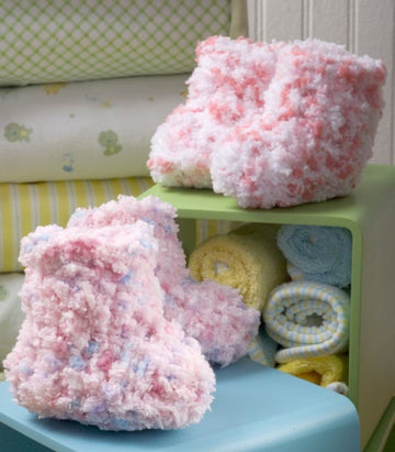 Cotton Candy Booties in Red Heart Buttercup - LW1822