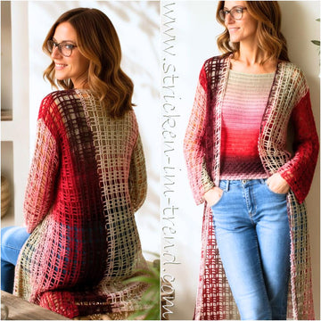 Crochet Pattern Top & Long Cardigan Set 1-2-3 IDEEN #4 | Summer Vest Duo PDF