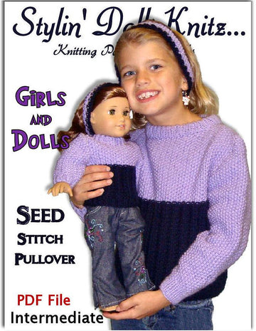 Matching Girl and Doll sweaters. American Girl Doll. AG