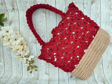 Flower Lace Tote Bag Crochet Pattern